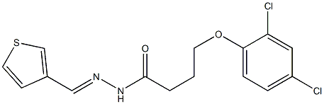 4-(2,4-dichlorophenoxy)-N-[(E)-thiophen-3-ylmethylideneamino]butanamide 结构式