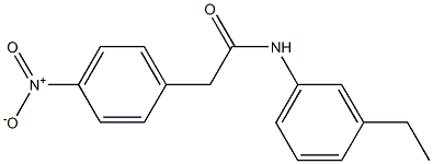 N-(3-ethylphenyl)-2-(4-nitrophenyl)acetamide 结构式