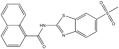 N-(6-methylsulfonyl-1,3-benzothiazol-2-yl)naphthalene-1-carboxamide 结构式