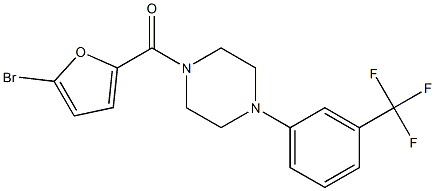 (5-bromofuran-2-yl)-[4-[3-(trifluoromethyl)phenyl]piperazin-1-yl]methanone 结构式