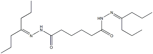 N,N'-bis(heptan-4-ylideneamino)hexanediamide 结构式