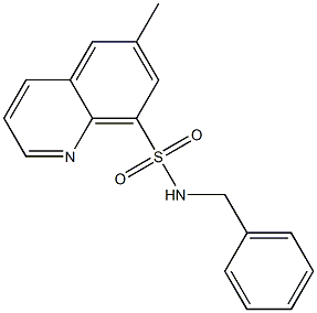 N-benzyl-6-methylquinoline-8-sulfonamide 结构式