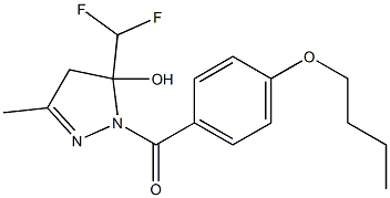 (4-butoxyphenyl)-[5-(difluoromethyl)-5-hydroxy-3-methyl-4H-pyrazol-1-yl]methanone 结构式