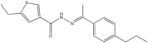 5-ethyl-N-[(E)-1-(4-propylphenyl)ethylideneamino]thiophene-3-carboxamide 结构式