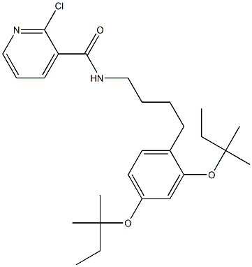 N-[4-[2,4-bis(2-methylbutan-2-yloxy)phenyl]butyl]-2-chloropyridine-3-carboxamide 结构式