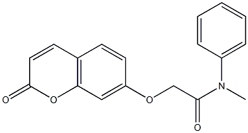 N-methyl-2-(2-oxochromen-7-yl)oxy-N-phenylacetamide 结构式