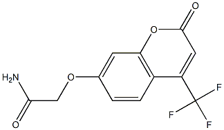 2-[2-oxo-4-(trifluoromethyl)chromen-7-yl]oxyacetamide 结构式