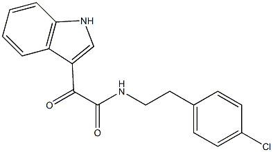 N-[2-(4-chlorophenyl)ethyl]-2-(1H-indol-3-yl)-2-oxoacetamide 结构式