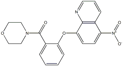 morpholin-4-yl-[2-(5-nitroquinolin-8-yl)oxyphenyl]methanone 结构式