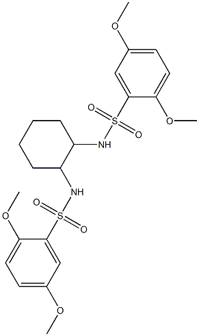 N-[2-[(2,5-dimethoxyphenyl)sulfonylamino]cyclohexyl]-2,5-dimethoxybenzenesulfonamide 结构式
