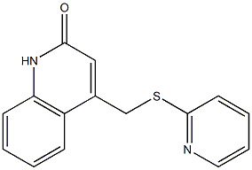 4-(pyridin-2-ylsulfanylmethyl)-1H-quinolin-2-one 结构式