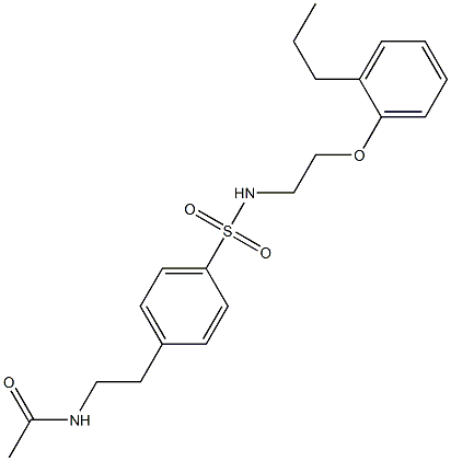N-[2-[4-[2-(2-propylphenoxy)ethylsulfamoyl]phenyl]ethyl]acetamide 结构式