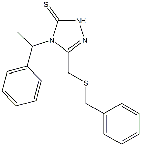 3-(benzylsulfanylmethyl)-4-(1-phenylethyl)-1H-1,2,4-triazole-5-thione 结构式