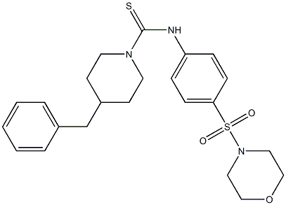 4-benzyl-N-(4-morpholin-4-ylsulfonylphenyl)piperidine-1-carbothioamide 结构式