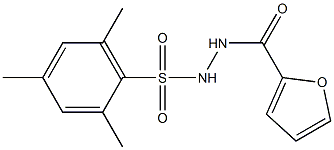 N'-(2,4,6-trimethylphenyl)sulfonylfuran-2-carbohydrazide 结构式