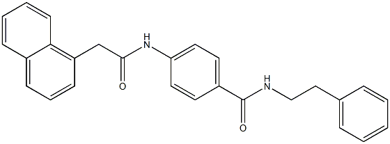 4-[(2-naphthalen-1-ylacetyl)amino]-N-(2-phenylethyl)benzamide 结构式