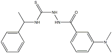 1-[[3-(dimethylamino)benzoyl]amino]-3-(1-phenylethyl)thiourea 结构式