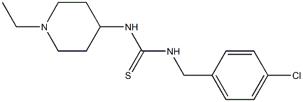 1-[(4-chlorophenyl)methyl]-3-(1-ethylpiperidin-4-yl)thiourea 结构式