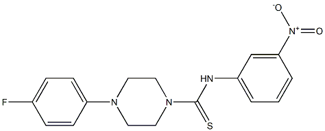 4-(4-fluorophenyl)-N-(3-nitrophenyl)piperazine-1-carbothioamide 结构式