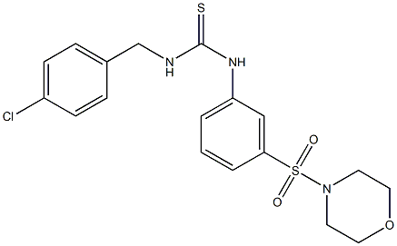 1-[(4-chlorophenyl)methyl]-3-(3-morpholin-4-ylsulfonylphenyl)thiourea 结构式