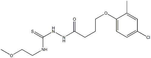 1-[4-(4-chloro-2-methylphenoxy)butanoylamino]-3-(2-methoxyethyl)thiourea 结构式