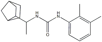 1-[1-(3-bicyclo[2.2.1]heptanyl)ethyl]-3-(2,3-dimethylphenyl)urea 结构式