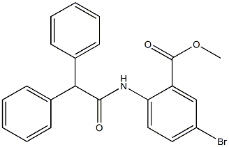 methyl 5-bromo-2-[(2,2-diphenylacetyl)amino]benzoate 结构式