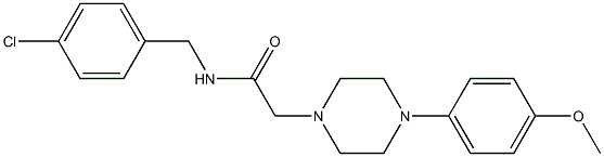 N-[(4-chlorophenyl)methyl]-2-[4-(4-methoxyphenyl)piperazin-1-yl]acetamide 结构式