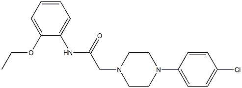 2-[4-(4-chlorophenyl)piperazin-1-yl]-N-(2-ethoxyphenyl)acetamide 结构式