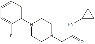 N-cyclopropyl-2-[4-(2-fluorophenyl)piperazin-1-yl]acetamide 结构式