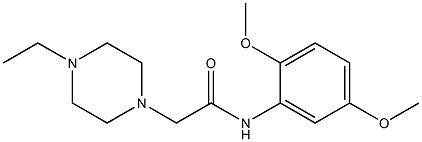 N-(2,5-dimethoxyphenyl)-2-(4-ethylpiperazin-1-yl)acetamide 结构式