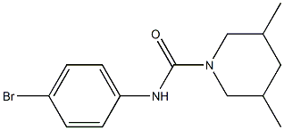 N-(4-bromophenyl)-3,5-dimethylpiperidine-1-carboxamide 结构式