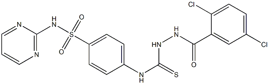 1-[(2,5-dichlorobenzoyl)amino]-3-[4-(pyrimidin-2-ylsulfamoyl)phenyl]thiourea 结构式