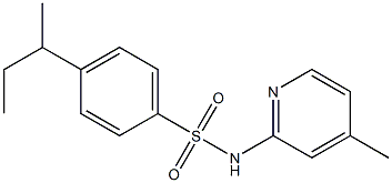 4-butan-2-yl-N-(4-methylpyridin-2-yl)benzenesulfonamide 结构式