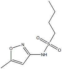 N-(5-methyl-1,2-oxazol-3-yl)butane-1-sulfonamide 结构式