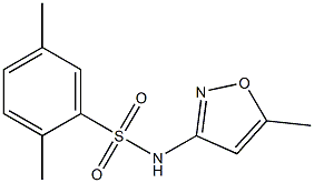 2,5-dimethyl-N-(5-methyl-1,2-oxazol-3-yl)benzenesulfonamide 结构式