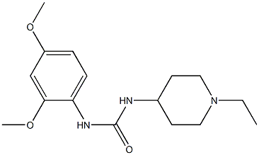 1-(2,4-dimethoxyphenyl)-3-(1-ethylpiperidin-4-yl)urea 结构式