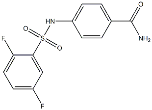 4-[(2,5-difluorophenyl)sulfonylamino]benzamide 结构式