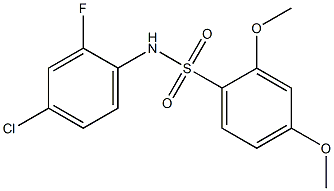 N-(4-chloro-2-fluorophenyl)-2,4-dimethoxybenzenesulfonamide 结构式