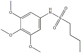 N-(3,4,5-trimethoxyphenyl)butane-1-sulfonamide 结构式