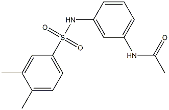 N-[3-[(3,4-dimethylphenyl)sulfonylamino]phenyl]acetamide 结构式