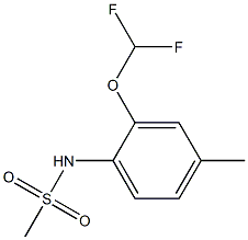 N-[2-(difluoromethoxy)-4-methylphenyl]methanesulfonamide 结构式