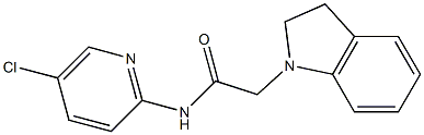 N-(5-chloropyridin-2-yl)-2-(2,3-dihydroindol-1-yl)acetamide 结构式
