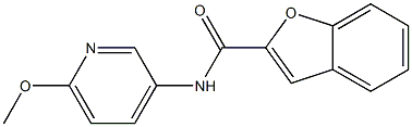 N-(6-methoxypyridin-3-yl)-1-benzofuran-2-carboxamide 结构式