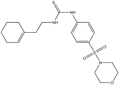 1-[2-(cyclohexen-1-yl)ethyl]-3-(4-morpholin-4-ylsulfonylphenyl)thiourea 结构式