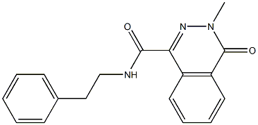 3-methyl-4-oxo-N-(2-phenylethyl)phthalazine-1-carboxamide 结构式