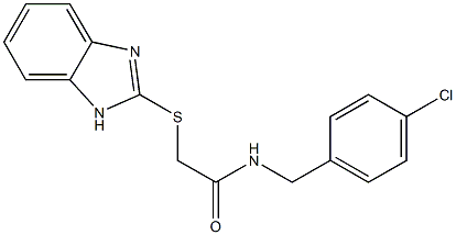 2-(1H-benzimidazol-2-ylsulfanyl)-N-[(4-chlorophenyl)methyl]acetamide 结构式