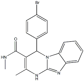 4-(4-bromophenyl)-N,2-dimethyl-1,4-dihydropyrimido[1,2-a]benzimidazole-3-carboxamide 结构式