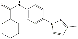 N-[4-(3-methylpyrazol-1-yl)phenyl]cyclohexanecarboxamide 结构式