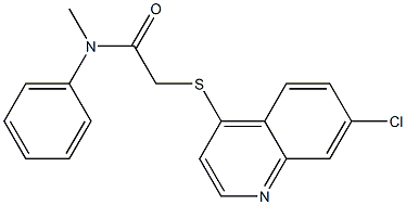 2-(7-chloroquinolin-4-yl)sulfanyl-N-methyl-N-phenylacetamide 结构式